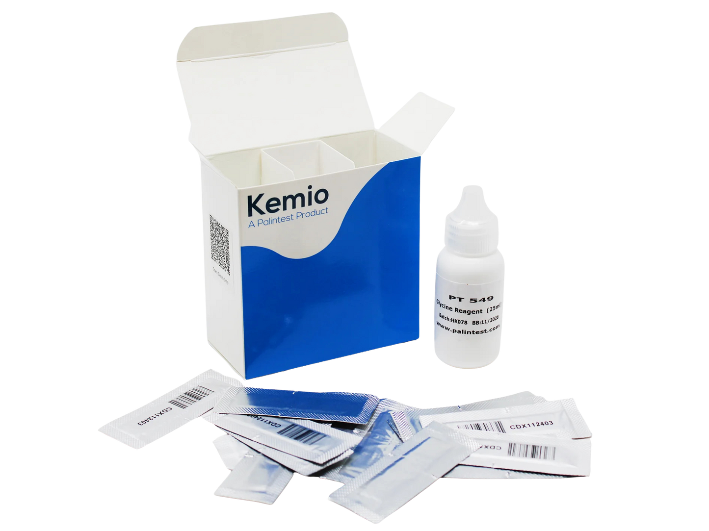 Kemio Chlorine Dioxide Starter Pack of 100 Sensors 0-50mg/l with Glycine Reagent Bottle